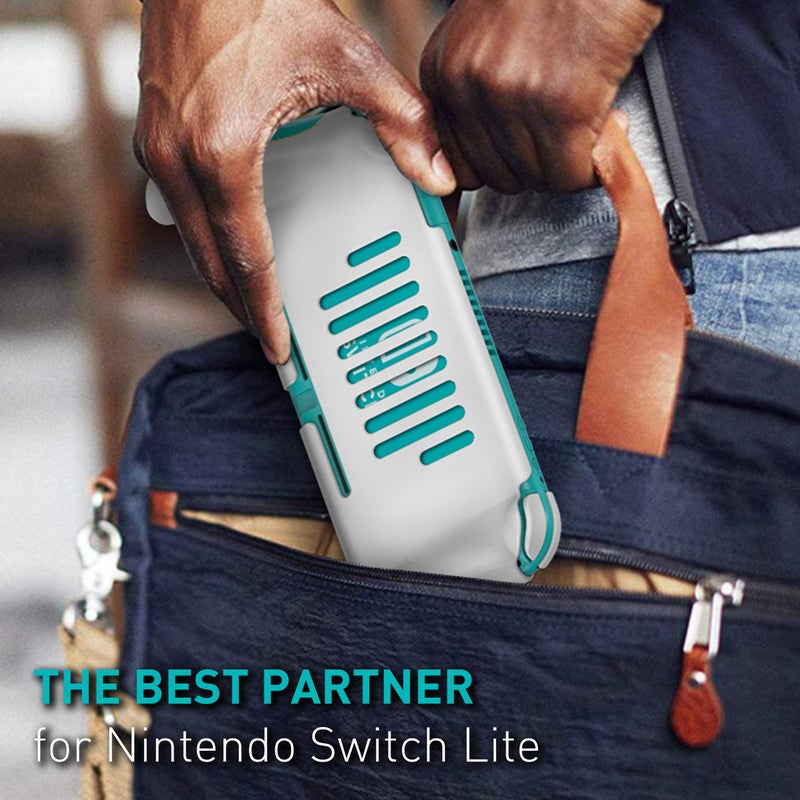 JUSPRO Grip for Nintendo Switch Lite, Ergonomic Comfort Handheld Protective Gaming Case Portable Cover Accessories Compatible with Nintendo Switch Lite - Image 5